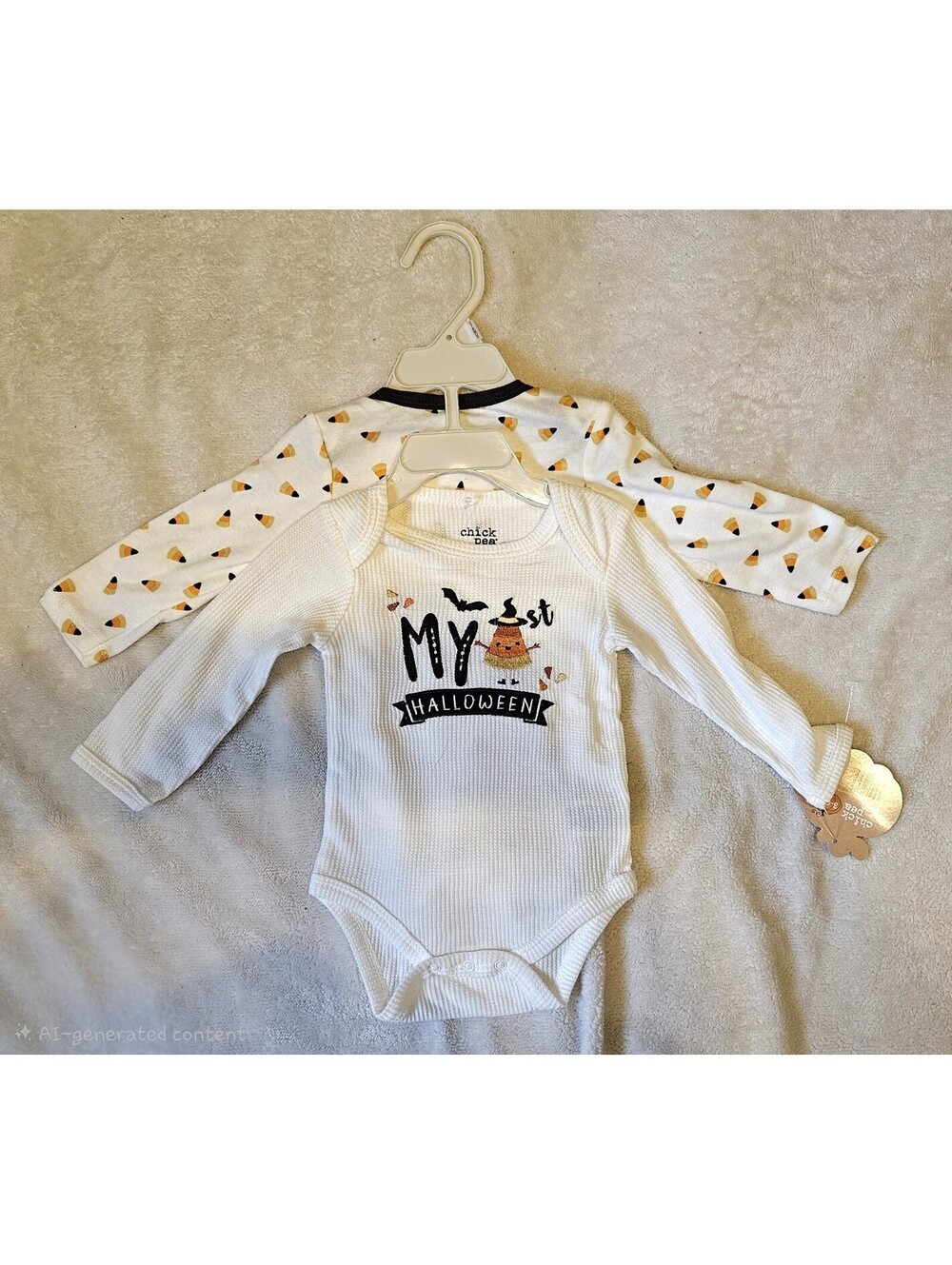 Baby Chick Pea 3-6 Months MY FIRST HALLOWEEN Long Sleeve Bodysuit Set